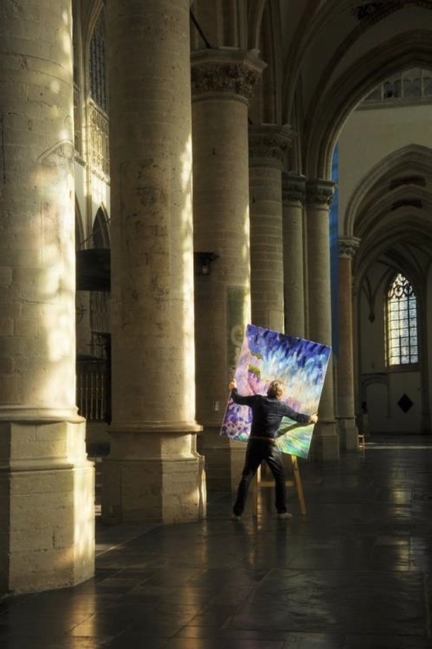 Exposition Frans van Veen  l'glise Notre-Dame, Brda, Pays-Bas, avril 2016