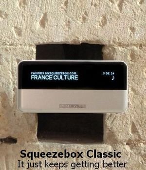 Présentation en France du premier modèle de la Squeezebox 3 à l'abbaye Saint-Hilaire
