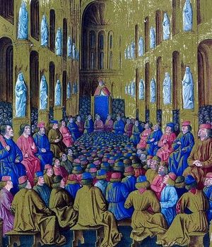 Pape Urbain II - concile de Clermont en 1095 - La première croisade de 1096 - Sébastien Mamerot, Les Passages d’Outremer