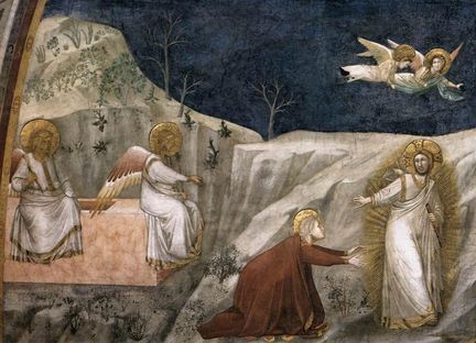 Scène de la vie de Marie de Magdala - Noli me tangere - Giotto di Bondonne (1266/1267-1337)- Basilique Saint-François d'Assise, Assise, Italie