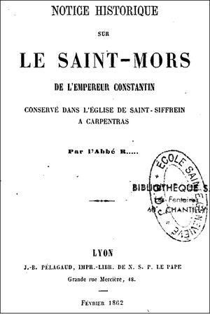 Le Saint-Mors de la cathdrale Saint-Siffrein  Carpentras - Vaucluse