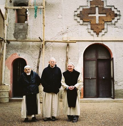 A gauche : frre Amde,  droite frre Jean-Pierre - Abbaye Notre-Dame de l'Atlas - Midelt - Maroc