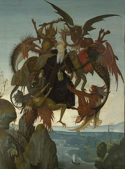 The Torment of Saint Anthony by Michelangelo circa 1487-1488