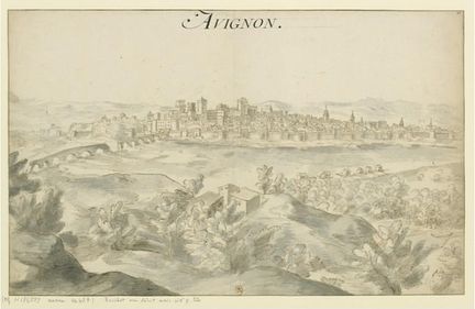 Avignon - dessin du Pre jsuite Ange-Etienne Martellange (1569-1641)