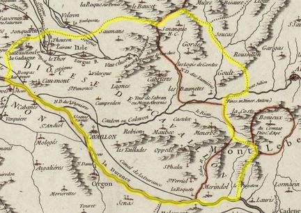 Province ecclsiastique d'Avignon compose des diocses d'Avignon, Carpentras, Vaison et Cavaillon - 1745