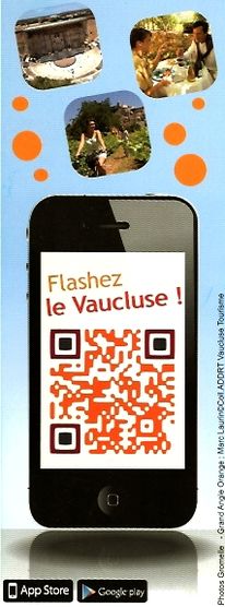 Flashez le Vaucluse, appli smartphone de l'Agence départementale de réservation touristique
