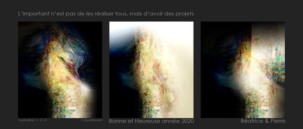 Voeux 2019 de Béatrice & Pierre Quertinmont, photographe et créateur numérique du Digital Art