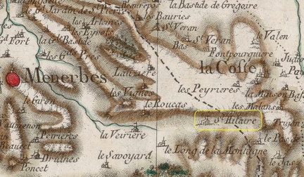 Carte n 122 Avignon - Orange, dition 1778-1779, tablie sous la direction de Csar-Franois CASSINI de THURY