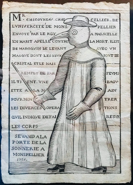 Houssine utilise par les mdecins lors de la pandmie de peste de 1720/1722 en Provence