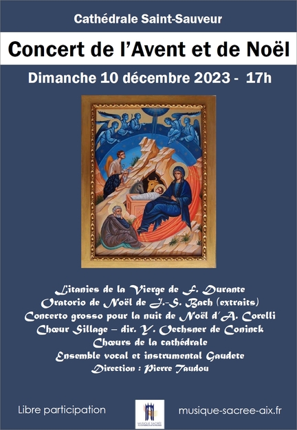 10/12/2023 - Aix-en-Provence- Concert avec le Choeurs de la cathdrale et l'ensemble vocal et instrumental Gaudete