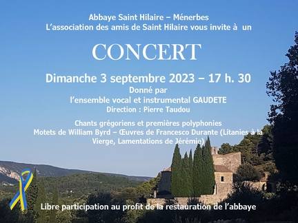 07/09/2023 - Concert Gaudete - Abbaye Saint-Hilaire