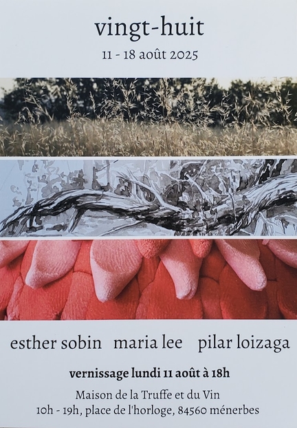 11.08 au 18.08 2025 Exposition Esther Sobin - Maria Lee - Pilar Loizaga, Maison de la truffe et du vin, Mnerbes