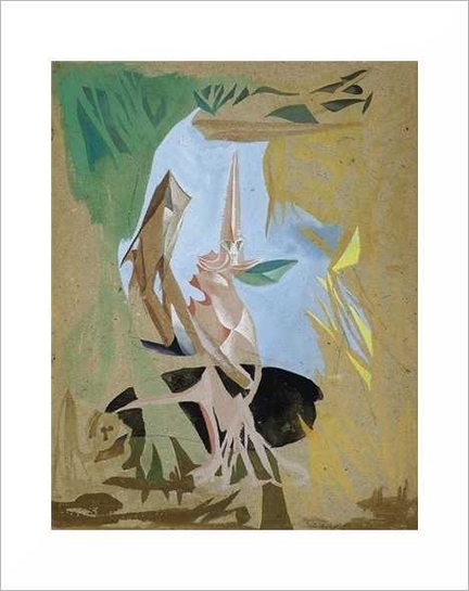 Étude pour La liseuse d’aigle, ca. 1942 – Jacques Hérold - Aquarelle, 30 x 38 cm