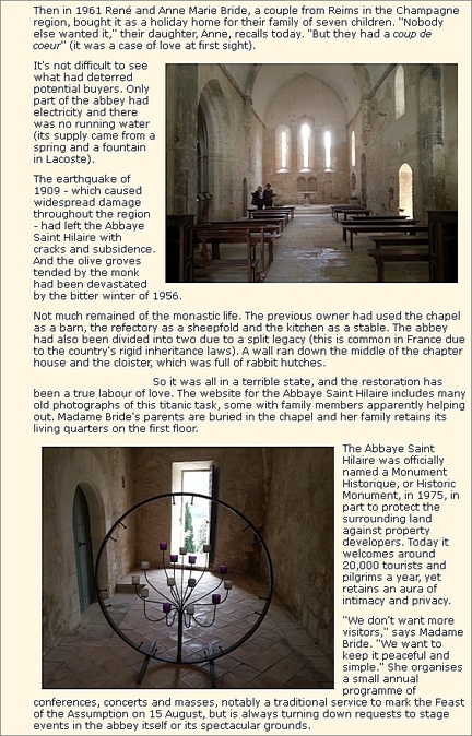 2014 - Marvellous Provence - The Abbaye Saint Hilaire