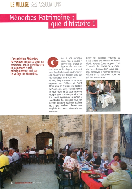 Ménerbes - Bulletin Municipal 2012/2013