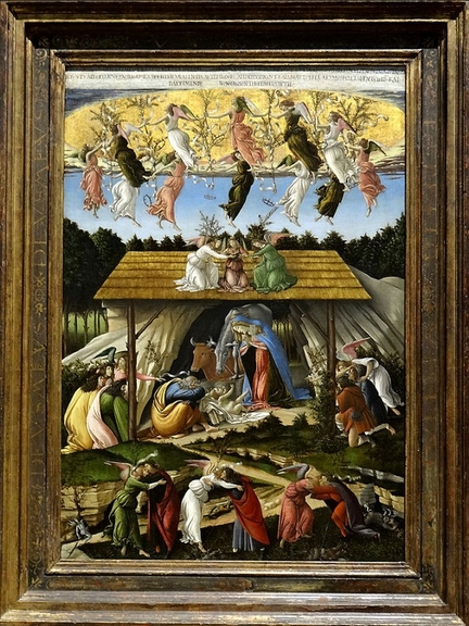 La Nativité mystique (vers 1500-1501), huile sur toile, 108,5 x 74,9 cm, National Gallery, Londres - Grande-Bretagne
