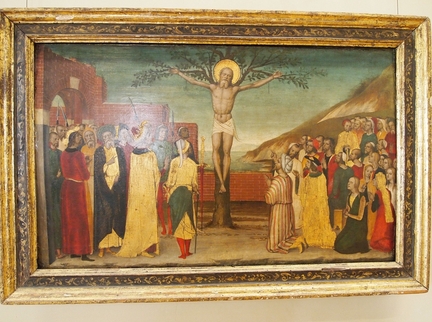 Polyptyque dispersé de saint André (env. 1495): Crucifixion de saint André, huile sur panneau bois, 125 x 60 cm - Ca' d'Oro, Venise - Italie