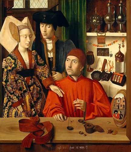 Un Orfèvre dans son atelier (1449), huile sur panneau bois, 98 x 85,2 cm, The Metropolitan Museum of Art, New-York - USA