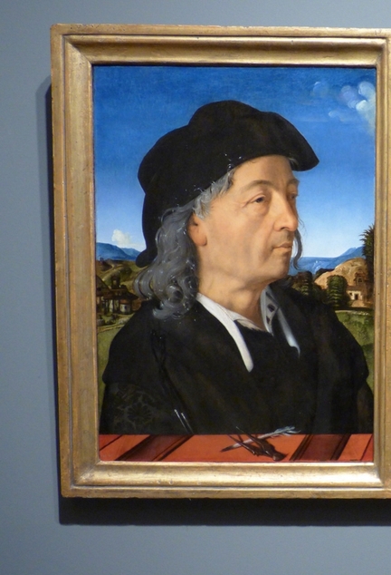 Diptyque: Portrait de Giuliano da Sangallo, architecte florentin (1482-1485), huile sur panneau bois, 47,5 cm x 33,5 cm, Rijksmuseum, Amsterdam - Pays-Bas