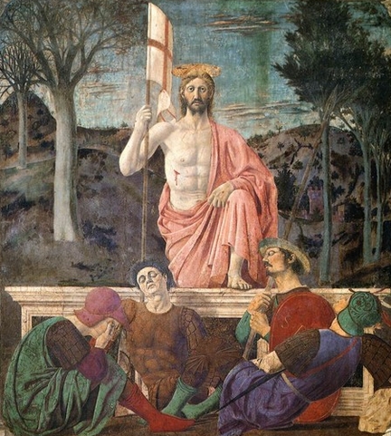 La Résurrection du Christ (1463-1465), fresque et détrempe, 225 x 200 cm, Museo Civico, Sansepolcro - Italie
