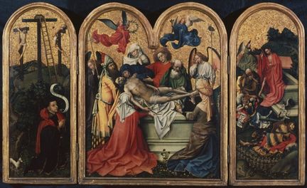 The Seilern Triptych - The Entombment - Circa 1425 - The Courtauld Gallery, London