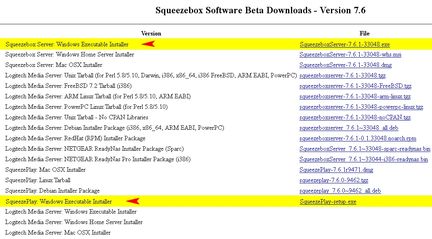 Squeezebox Software Beta Downloads