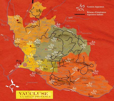 Implantation des centres équestres en Vaucluse