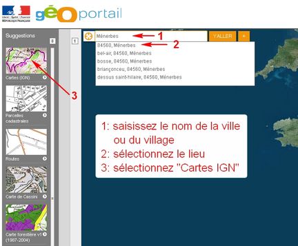 Cartographie interactive de Géoportail au I/25 000