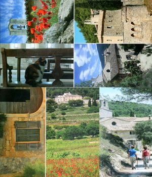 Abbaye Saint-Hilaire, monument historique class des XIIe et XIIIe sicles, premier btiment conventuel carme (XIIIe sicle) du Comtat Venaissin (1274-1791) - Mnerbes - Vaucluse - Cartes postales 2009