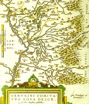 Comtat Venaissin par Stephano Ghebellino (vers 1580) Mdiathque Ceccano, Carpentras