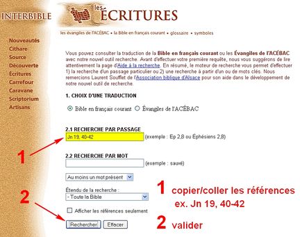 Recherches sur la Blible ou les Evangiles de l'ACEBAC