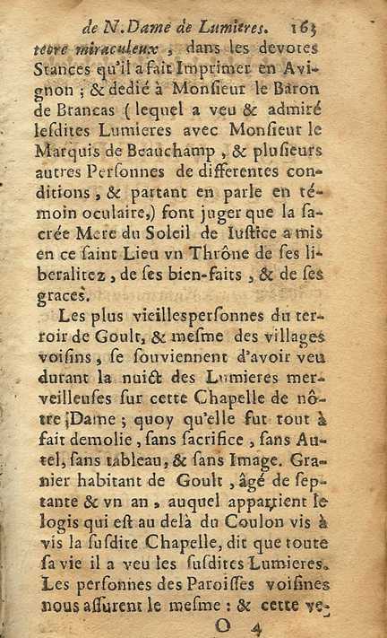 Le Saint Plerinage de N. D. de Lumires de Goult - 1661