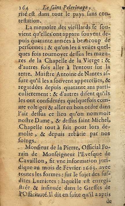 Le Saint Plerinage de N. D. de Lumires de Goult - 1661