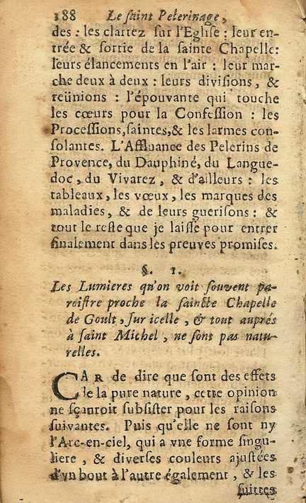 Le Saint Plerinage de N. D. de Lumires de Goult - 1661