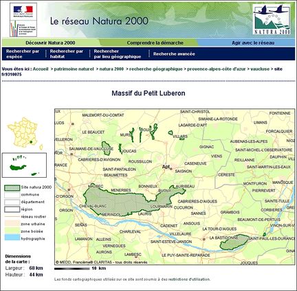 Natura Natura 2000 - Massif du Petit Luberon