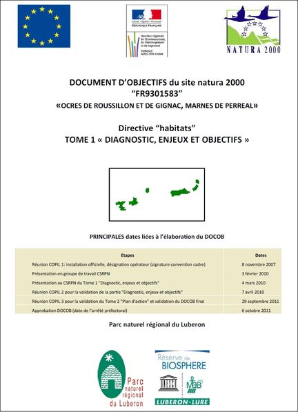Natura 2000 - Ocres de Roussillon et de Cignac et Marnes de Pérreal