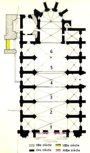 Plan de la cathdrale Saint-Siffrein de Carpentras - Vaucluse