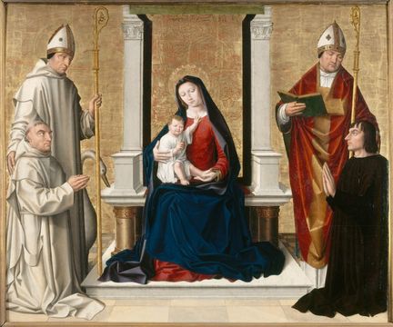 La Vierge et l'Enfant entre deux saints et deux donateurs - XVe siècle - Ecole d'Avignon - Musée du Petit Palais à Avignon
