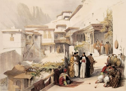 Sinaï - Monastère Sainte-Catherine par David Roberts - 1846
