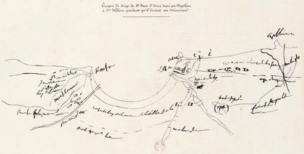 Croquis du sige de St Jean d'Acre trac par Napolon  Ste Hlne