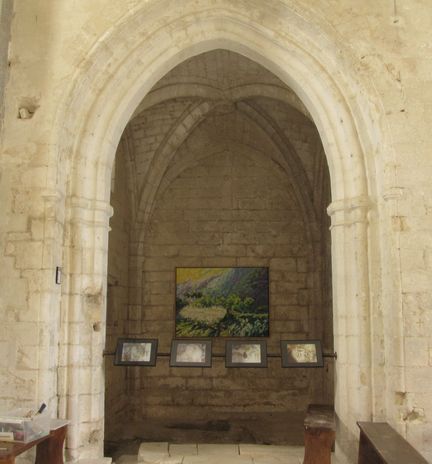 Abbaye Saint-Hilaire, monument historique class des XIIe et XIIIe sicles, premier btiment conventuel carme (XIIIe sicle) du Comtat Venaissin (1274-1791) - Mnerbes - Vaucluse - Chapelle du XIVe - Chapelle annexe