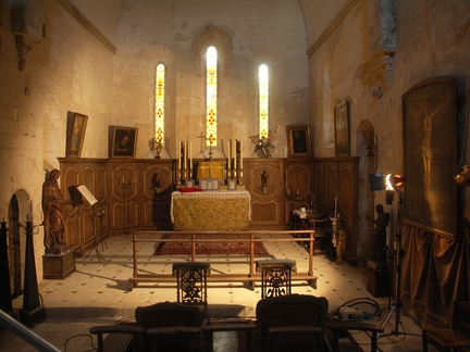 Abbaye Saint-Hilaire, monument historique class des XIIe et XIIIe sicles, premier btiment conventuel carme (XIIIe sicle) du Comtat Venaissin (1274-1791) - Mnerbes - Vaucluse - Les Trois Messes Basses