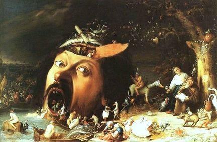 The Temptation of st Anthony par Joos van Craesbeeck (1650), Staatliche Kunsthalle Karlsruhe (Allemagne)