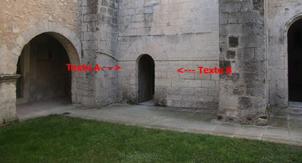 Abbaye Saint-Hilaire, monument historique class des XIIe et XIIIe sicles, premier btiment conventuel carme (XIIIe sicle) du Comtat Venaissin (1274-1791) - Mnerbes - Vaucluse - Clotre - Obit