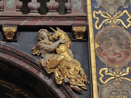 La Virginit - statue allgorique de Jean Pru - collgiale Notre-Dame des Anges - L'Isle-sur-la-Sorgue - Vaucluse