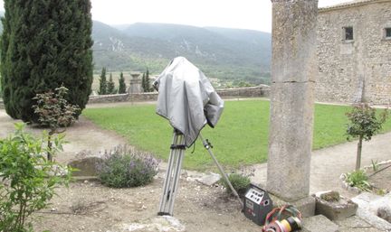 abbaye Saint-Hilaire en Vaucluse - tournage d'un film