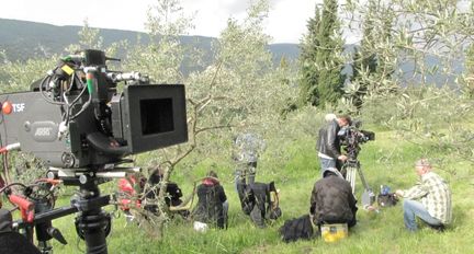 abbaye Saint-Hilaire en Vaucluse - tournage d'un film