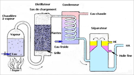 Schma de principe d'un alambic