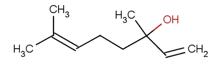Linalol ou linalool - Structure molculaire