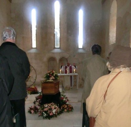 Obsèques de Madame Anne-Marie Bride, née Charlier, le 23 janvier 2012, à l'abbaye Saint-Hilaire